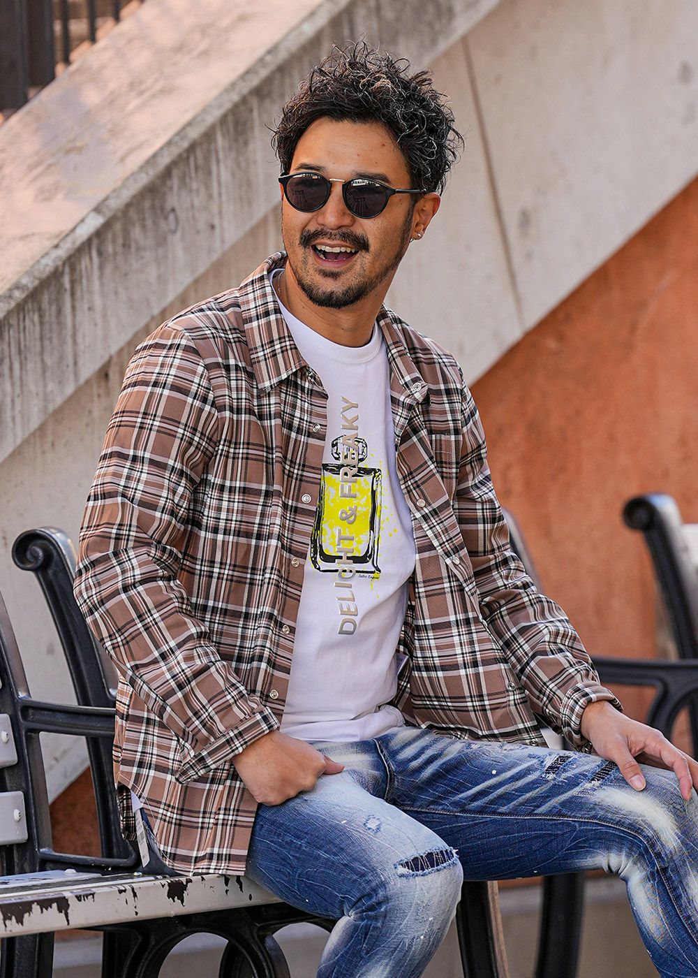 RTEGシックチェックロングシャツ | adamsJUGGLER（アダムスジャグラー