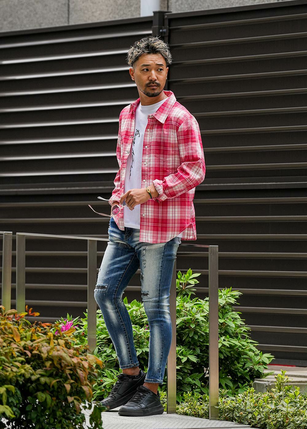 RTEGタイディーチェックロングシャツ | adamsJUGGLER（アダムス