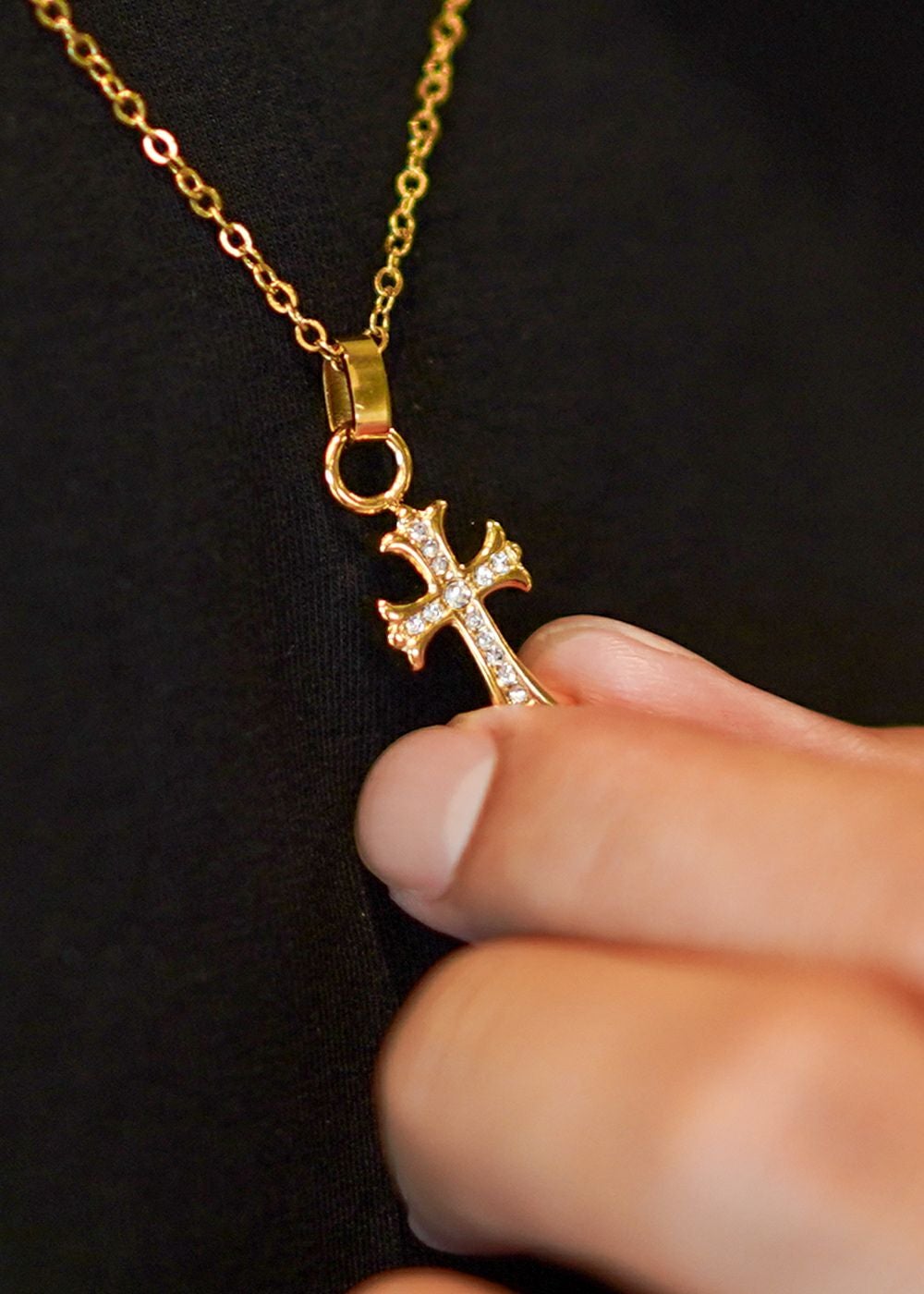 Lクロスミニネックレス スモールクロスネックレス／クロスネックレス
