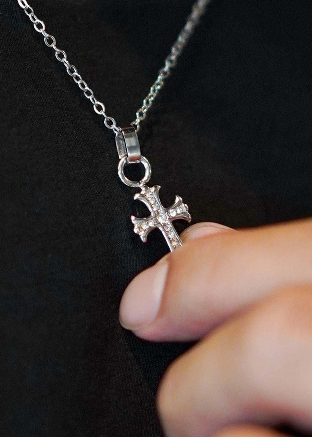 Lクロスミニネックレス スモールクロスネックレス／クロスネックレス