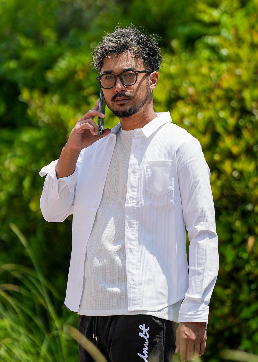 プレーンストライプストレッチロングシャツ | adamsJUGGLER（アダムス