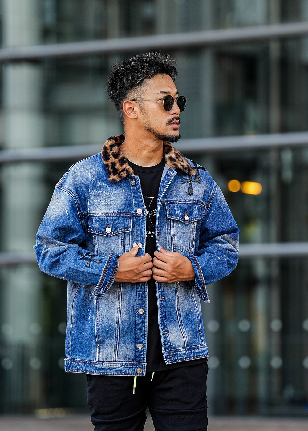 W/Rレオパードデニムジャケット | adamsJUGGLER（アダムスジャグラー