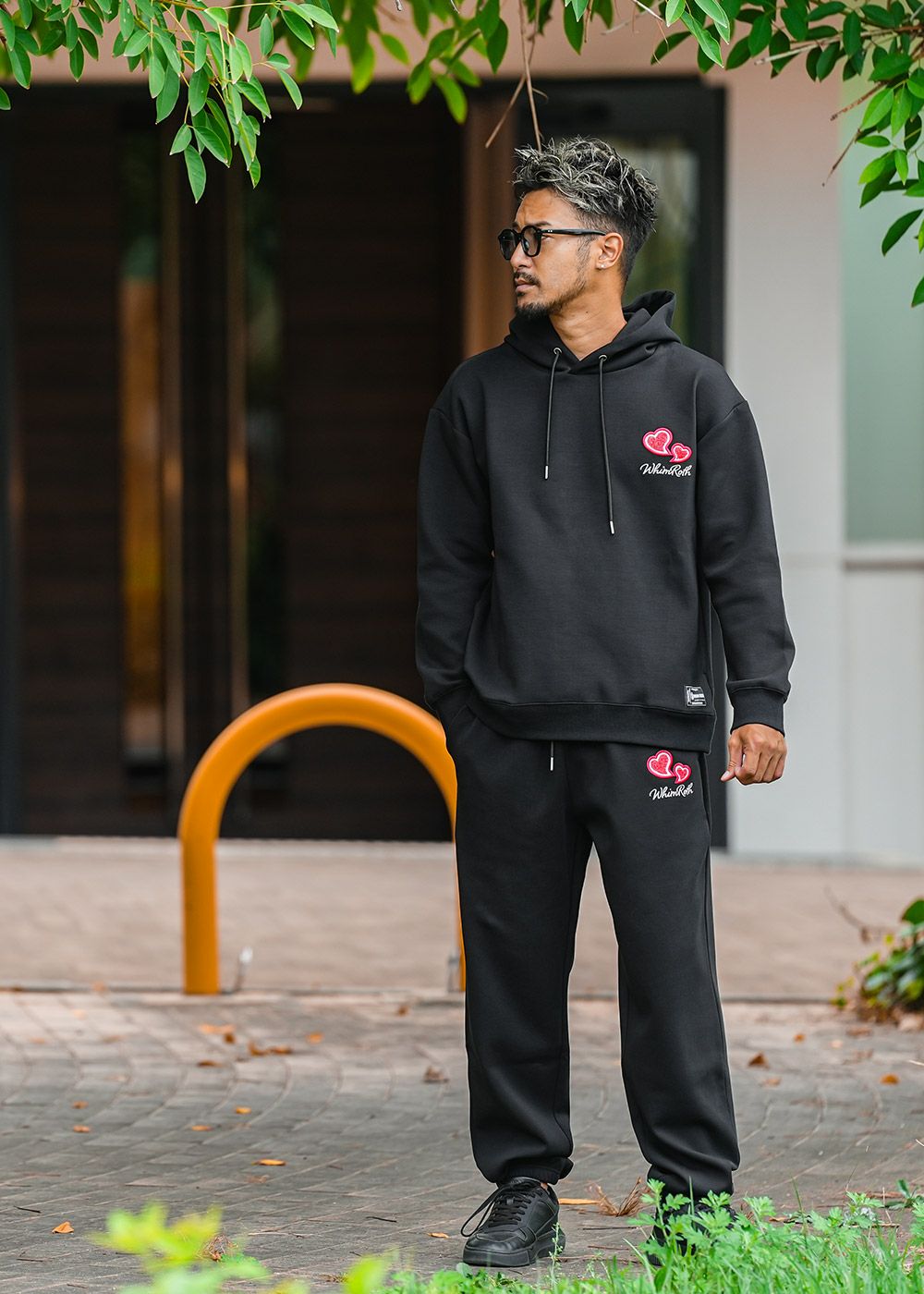 W/Rハートロゴプルパーカー ラグランラインジャケット／ジャケット