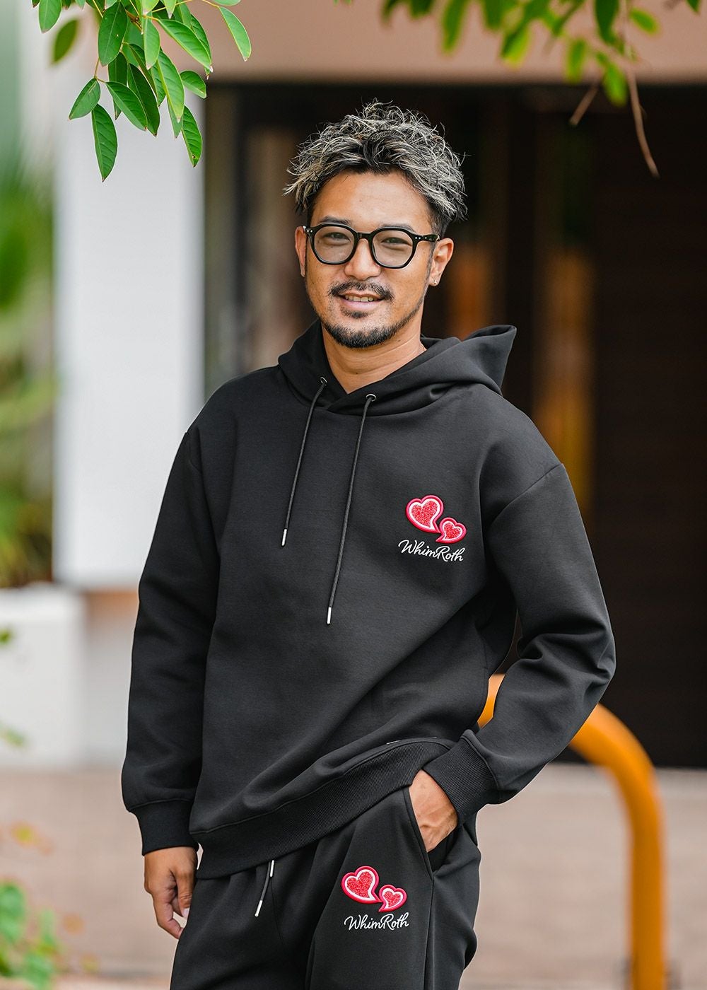 W/Rハートロゴプルパーカー ラグランラインジャケット／ジャケット