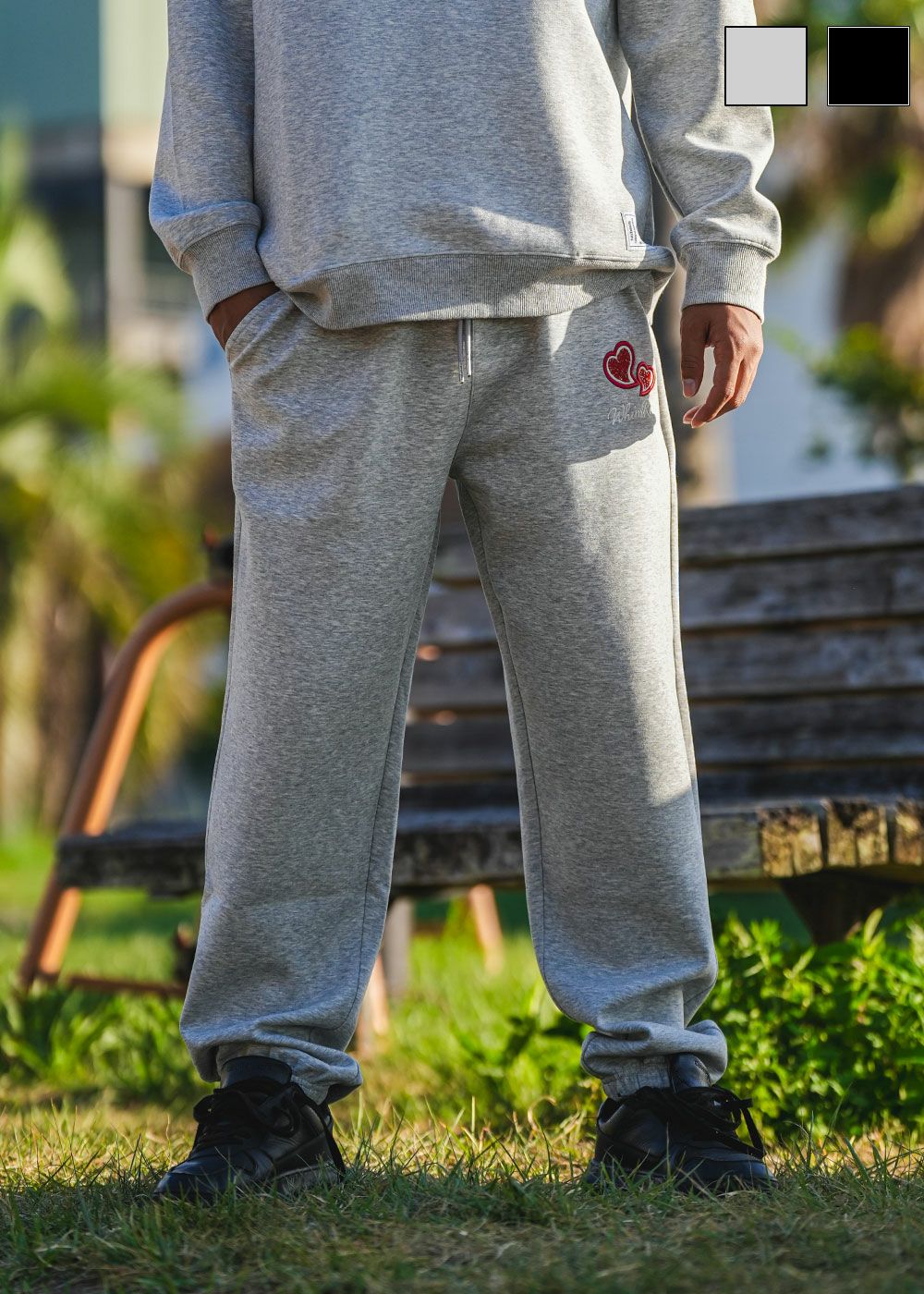 W/Rハートロゴスウェットパンツ | adamsJUGGLER（アダムスジャグラー