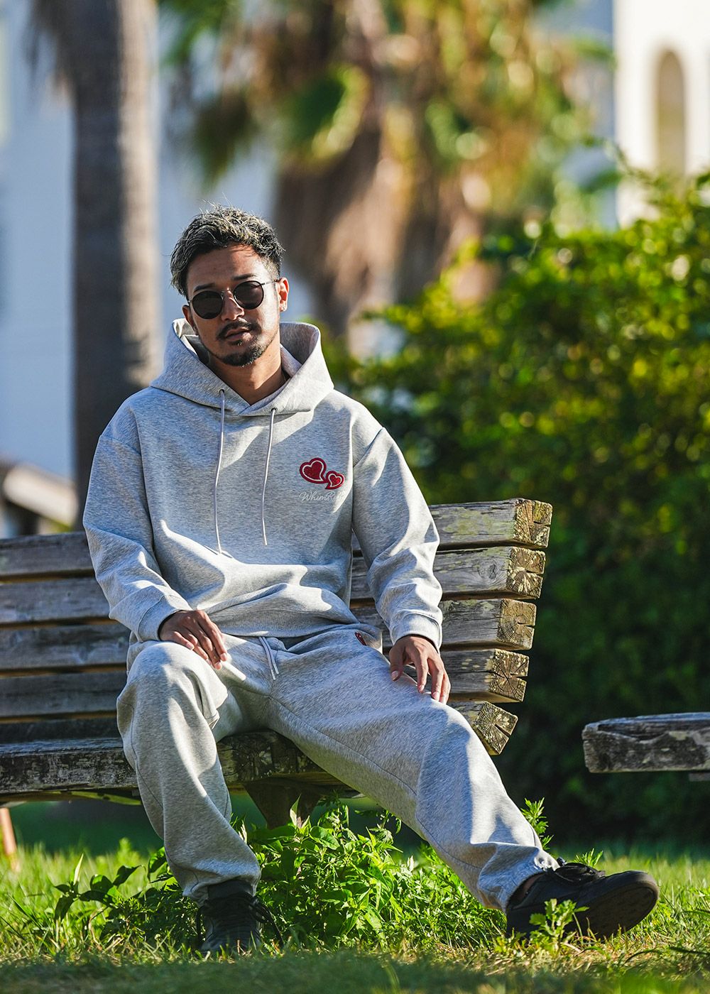 W/Rハートロゴスウェットパンツ | adamsJUGGLER（アダムスジャグラー