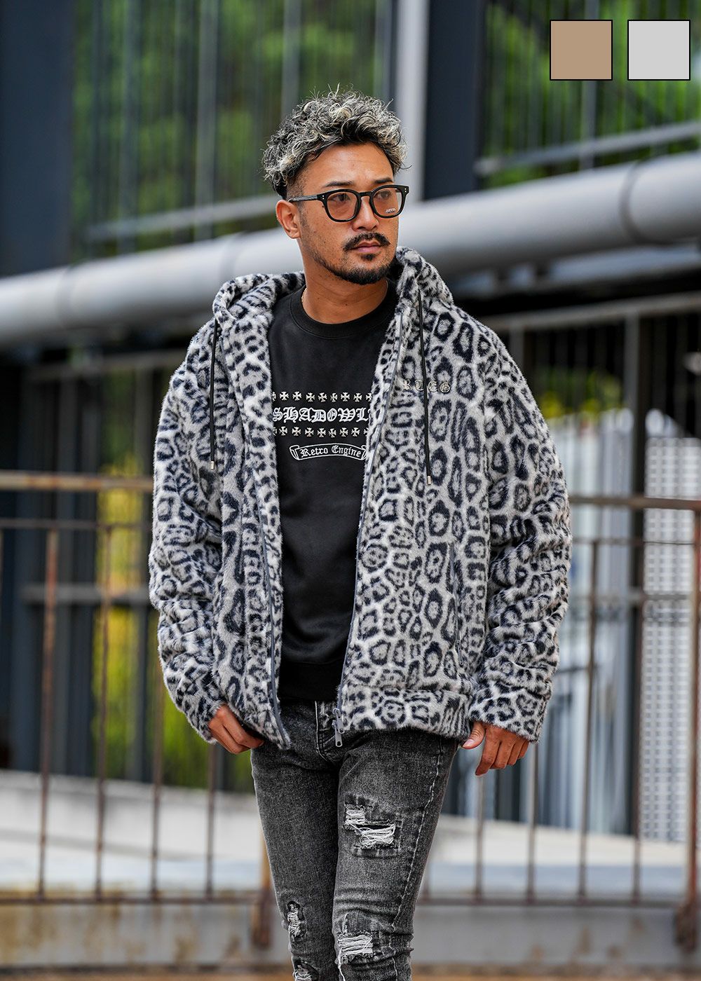 RTEGレオパードファーフーディー | adamsJUGGLER（アダムスジャグラー