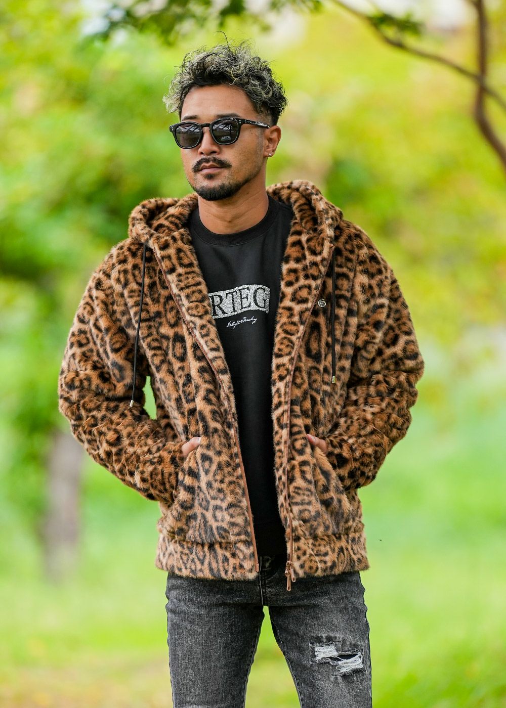 RTEGレオパードファーフーディー | adamsJUGGLER（アダムスジャグラー