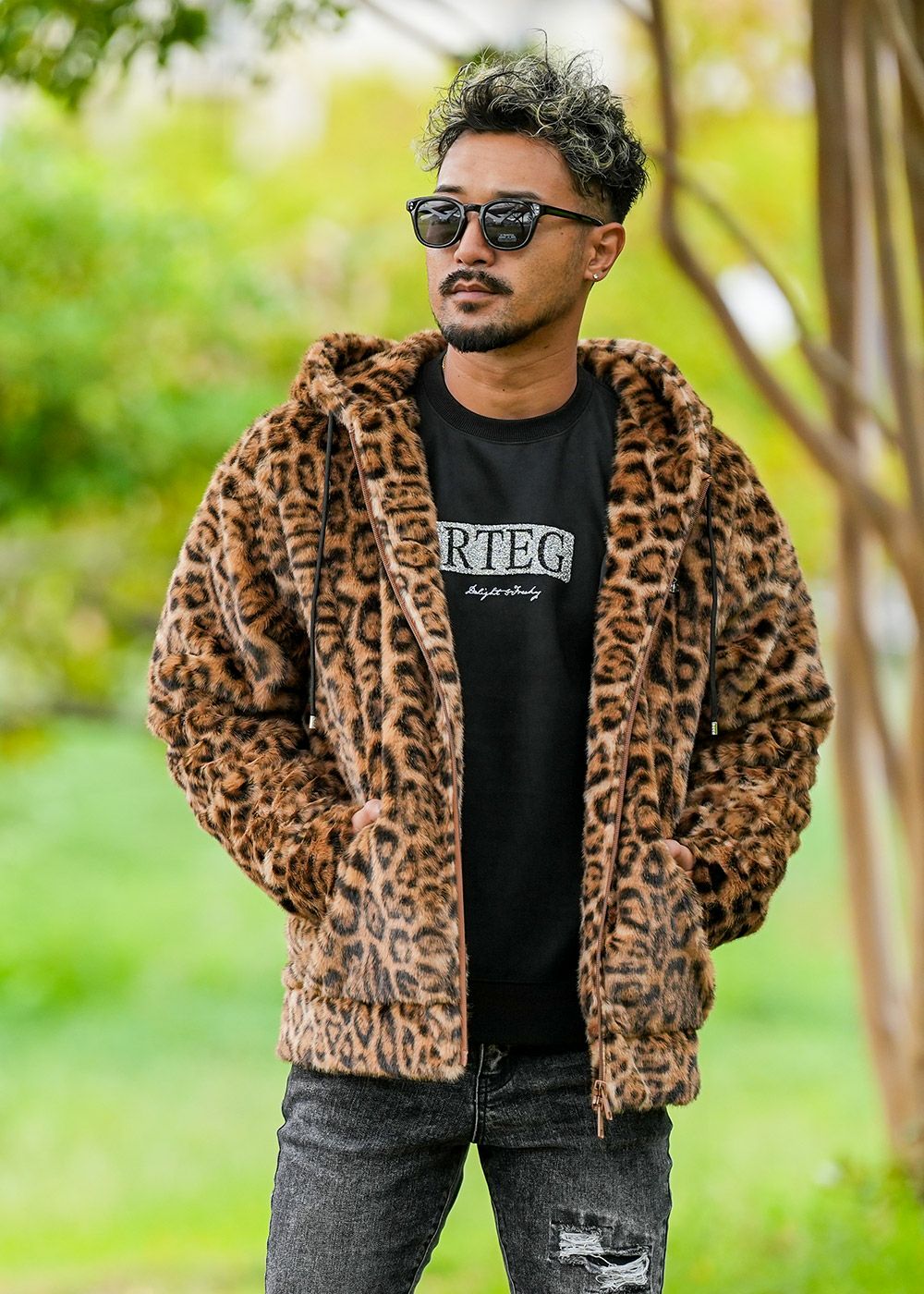 RTEGレオパードファーフーディー | adamsJUGGLER（アダムスジャグラー