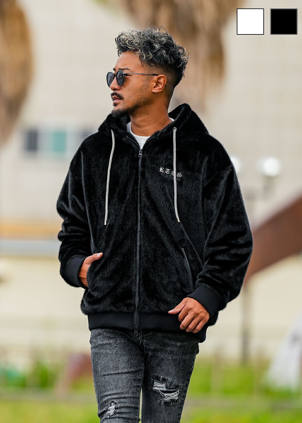 RTEG OE/OPファーフーディー | adamsJUGGLER（アダムスジャグラー