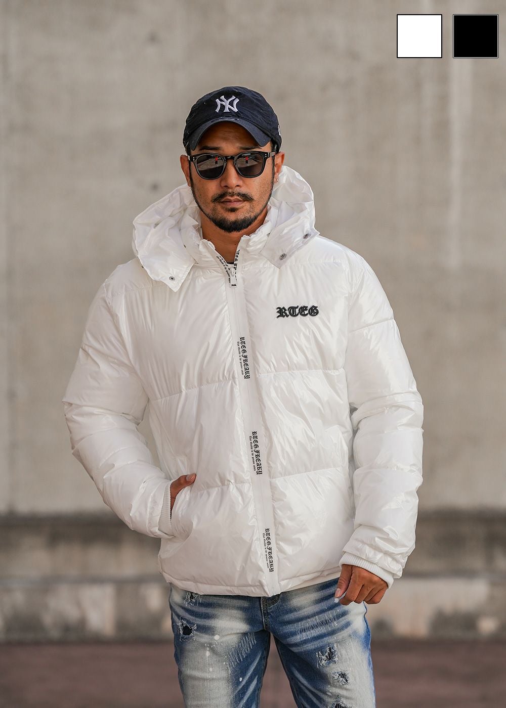 RTEG O.E/Eブルゾン ダウンジャケット アダムスジャグラー テカテカ M RTEG O.E/Eブルゾン | adamsJUGGLER（アダムスジャグラー）公式