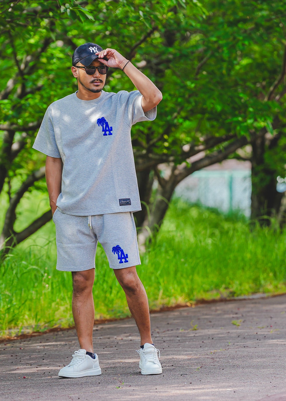 アダムスジャグラー　 セットアップ Tシャツ ショートパンツ RTEGパームツリーLAショートパンツ | adamsJUGGLER（アダムス