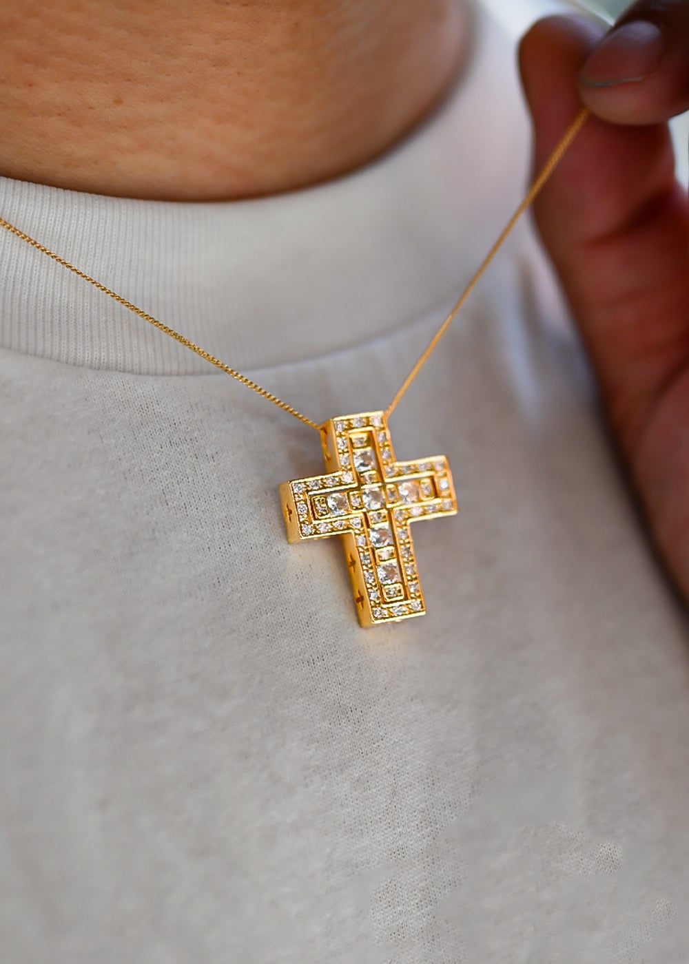 JY D.クロスネックレス スモールクロスネックレス／クロスネックレス