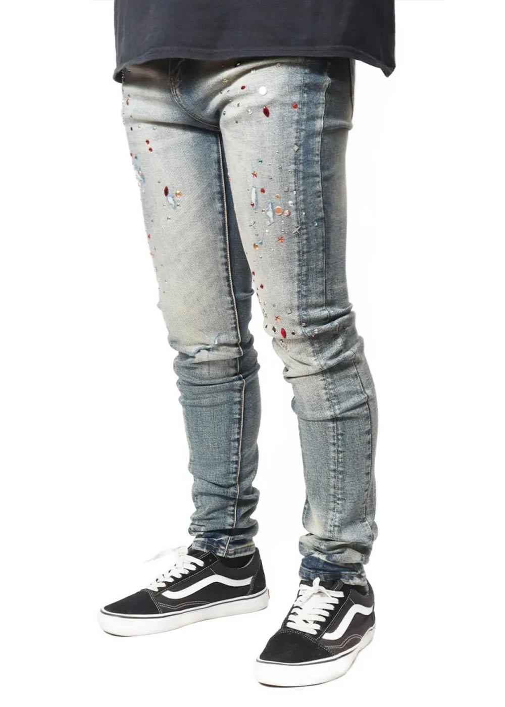 mnml Skinny Crystal Denim | adamsJUGGLER（アダムスジャグラー）公式